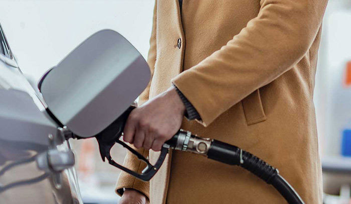 customer filling up gas